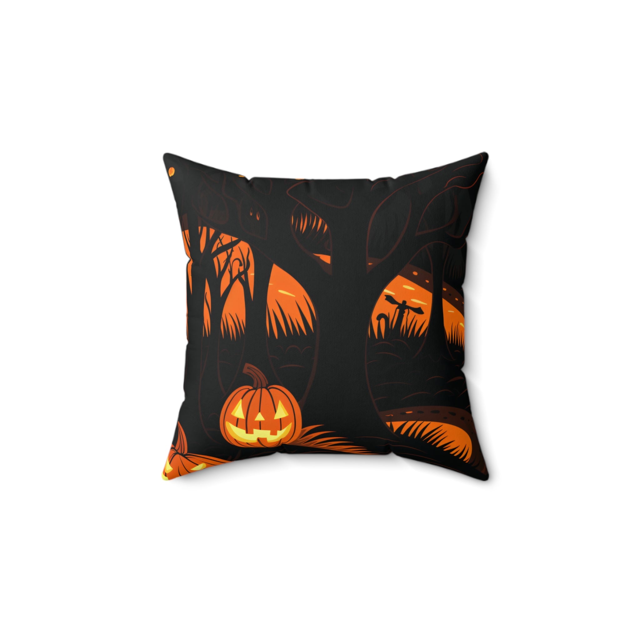 Skeleton Family Personalized Halloween 14-inch Throw Pillow